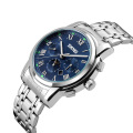 SKMEI 9121 Herren Quarz Armbanduhren Edelstahl Chronograph Uhren für Herren